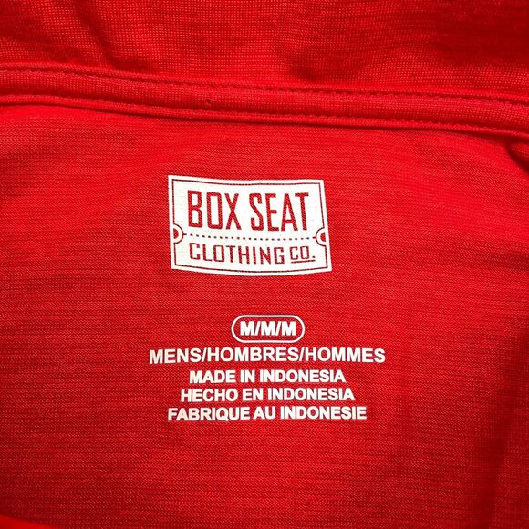 Box Seat University Of Wisconsin Badgers Polo Shirt Mens Medium Red Performance - Picture 3 of 11